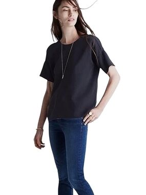 Madewell - Crepe Premiere Bow-Back Tee